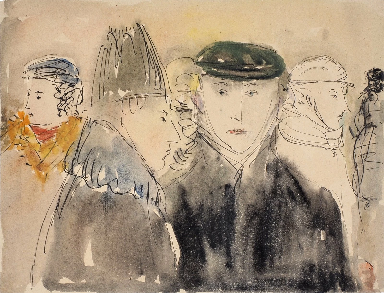 Антонина Софронова  Рисунок Из серии «Прохожие». 1935  Музей 