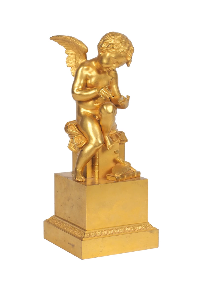 Скульптура «Пишущий путто».  Россия (_) Франция. Первая четверть XIX в. 