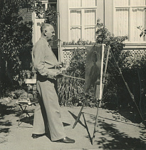 Константин Горбатов за работой. Окрестности Берлина. Середина 1930-х. © Музей «Новый Иерусалим»